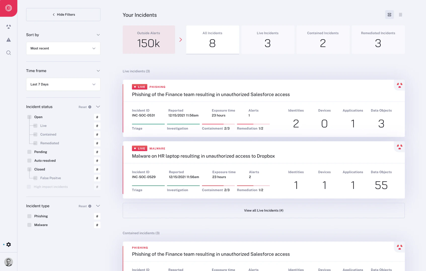 screenshot of Radiant Security